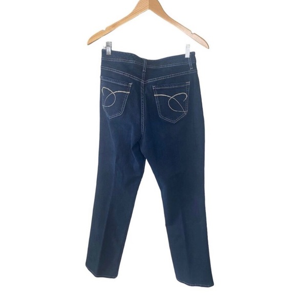 Chico's Size 1 Platinum Denim Collection Dark Wash Jeans Sz 8 - Picture 2 of 9